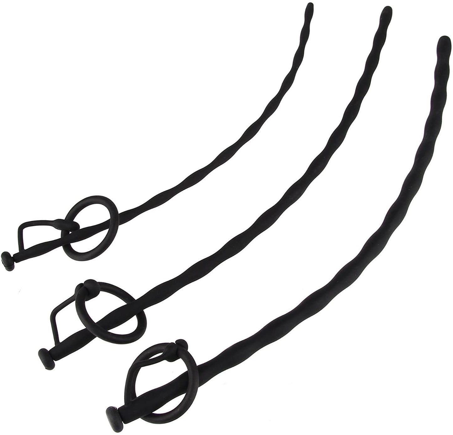 3PCS Urethral Sound Beads Hollow Urethral Plug Probe Tube Urinary Dilator Urethra Masturbation Rod