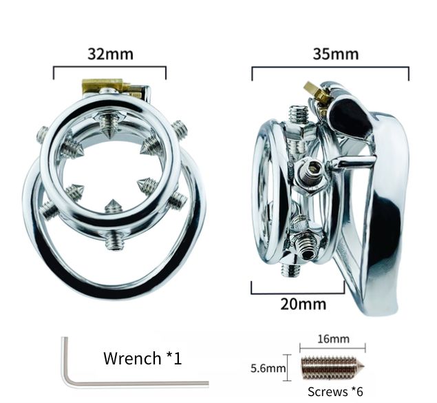 Discreet & Secure: Screw Stainless Steel Flat Chastity Cage