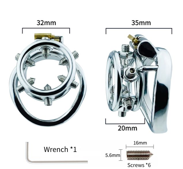 Discreet & Secure: Screw Stainless Steel Flat Chastity Cage