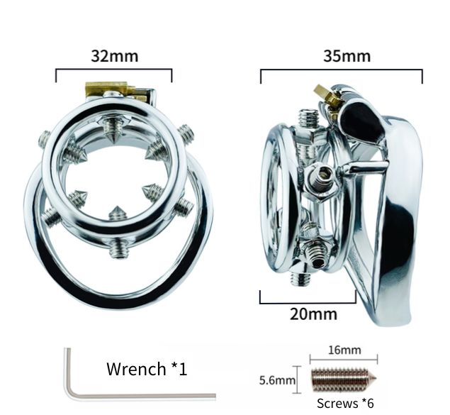 Discreet & Secure: Screw Stainless Steel Flat Chastity Cage