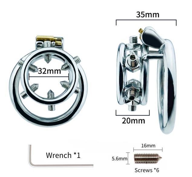 Discreet & Secure: Screw Stainless Steel Flat Chastity Cage