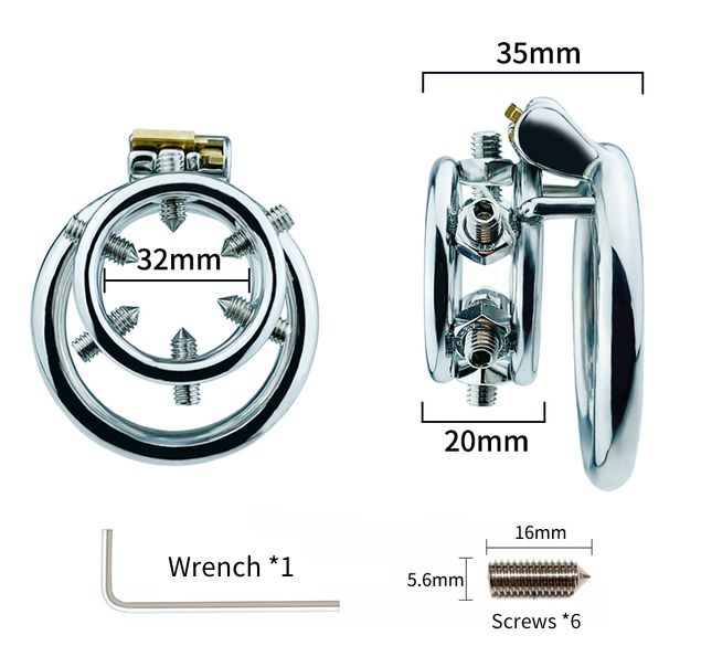 Discreet & Secure: Screw Stainless Steel Flat Chastity Cage