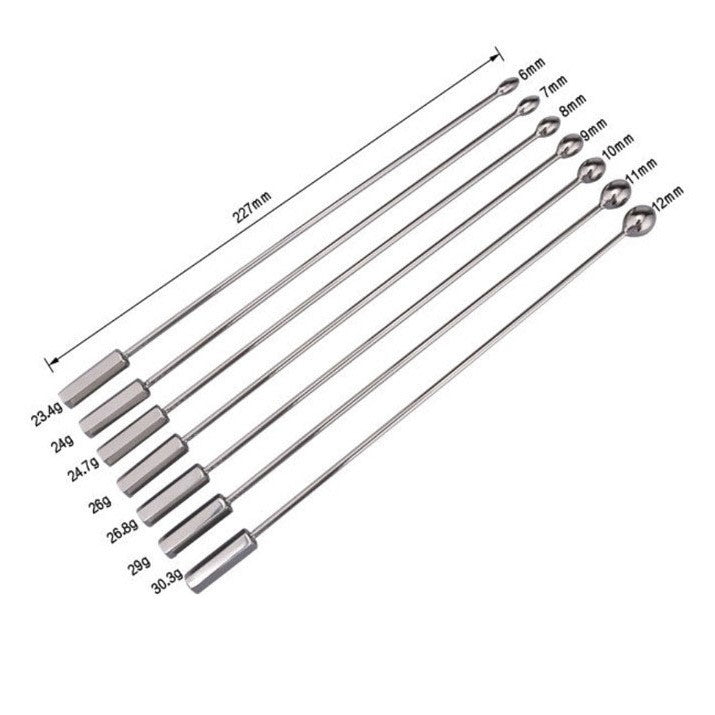 7PCS Urethral Sound Beaded Tip Urethral Plug Beginners Kit Set Urinary Dilator Prostate Stimulation