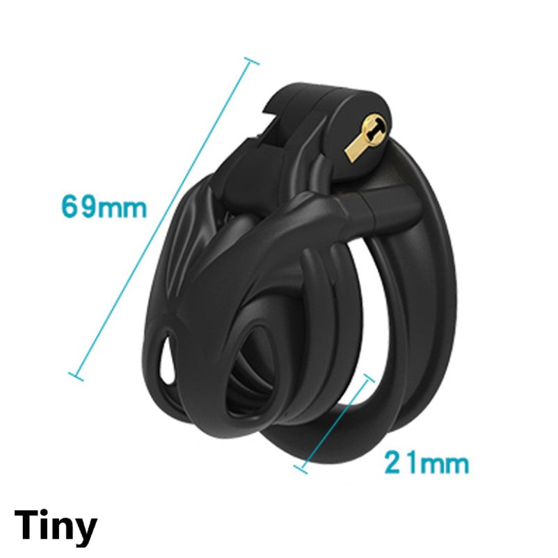 Arc Cobra Chastity Cage Chastity Device with 4 Rings