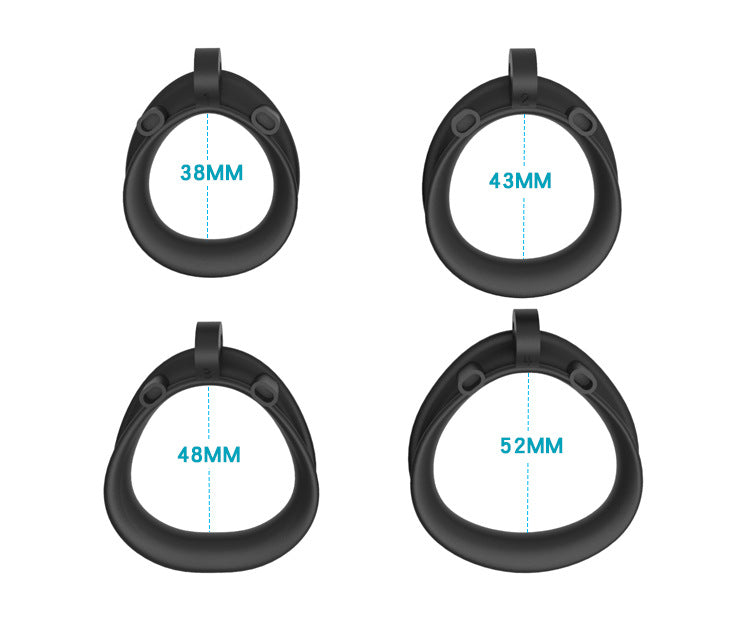Arc Cobra Chastity Cage Chastity Device with 4 Rings