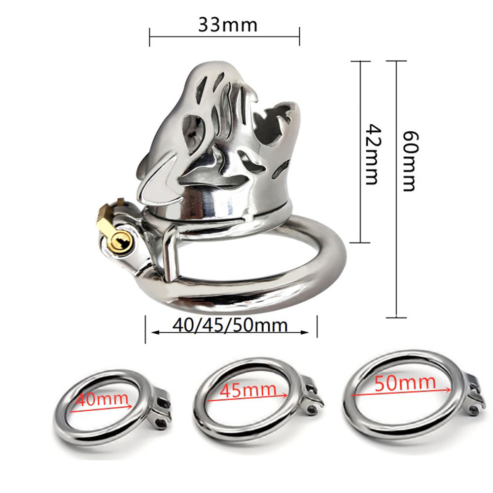 CX083 SMALL METAL LIONHEAD CAGE 2.4 INCHES LONG