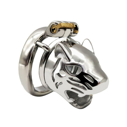 CX083 SMALL METAL LIONHEAD  CAGE 2.4 INCHES LONG