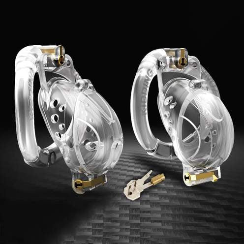 CX086 Double Lock Detachable Plastic Chastity Cage
