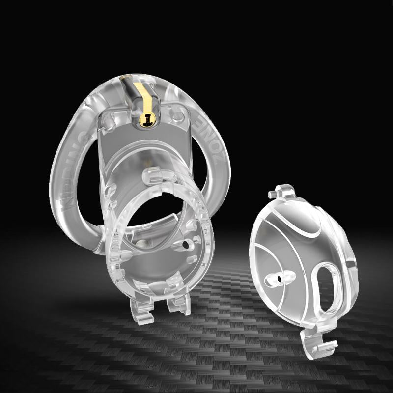 CX086 Double Lock Detachable Plastic Chastity Cage