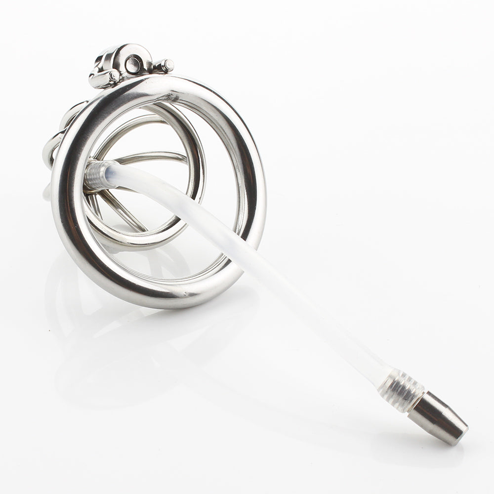 CX087 Small Metal TWISTED CHASTITY DEVICE 1.77 INCHES LONG