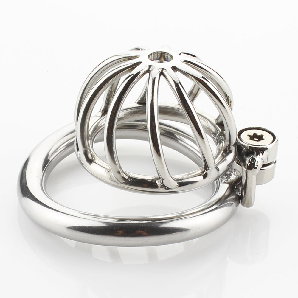 CX087 Small Metal TWISTED CHASTITY DEVICE 1.77 INCHES LONG