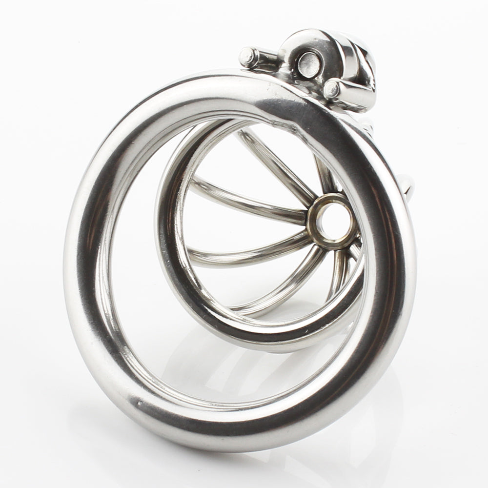 CX087 Small Metal TWISTED CHASTITY DEVICE 1.77 INCHES LONG