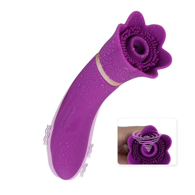 Rose Vibrator 2 in 1 Clitoral G Spot Dildo Vibrator