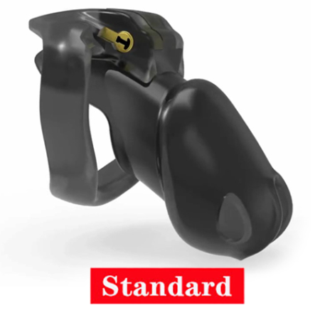 HT-V4 Chastity Device Locked Cage Male Cock Cage Sex Toy 5 Rings