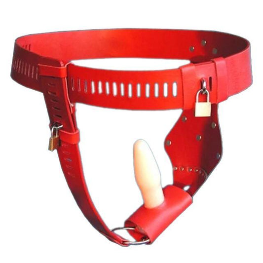 Adjustable PU Leather Female Chastity Belt