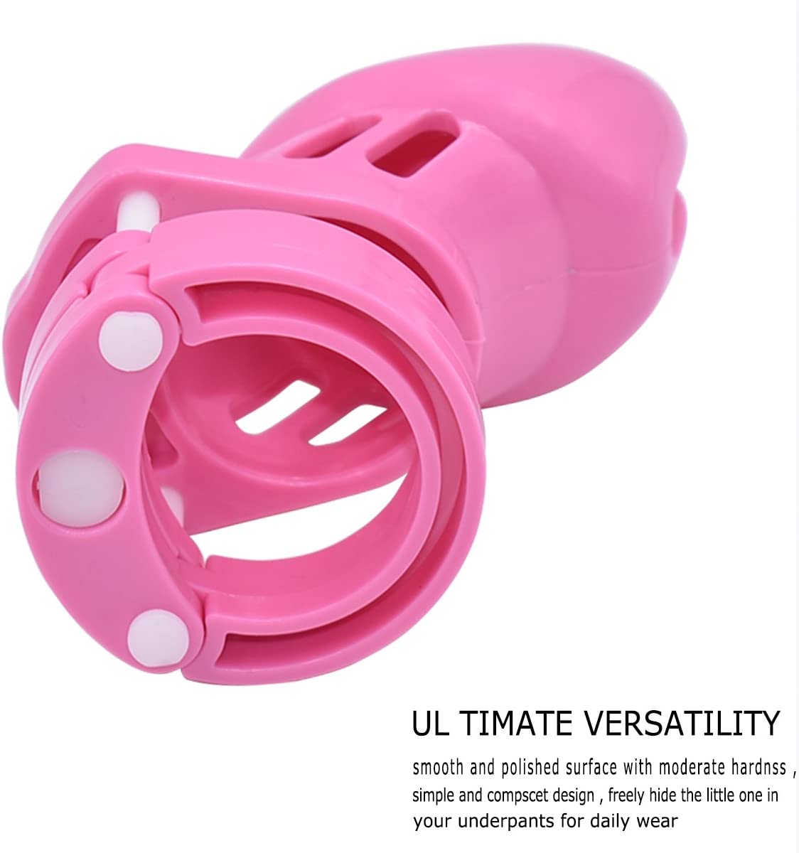 Silicone Chastity Cage With 5 Penis Rings