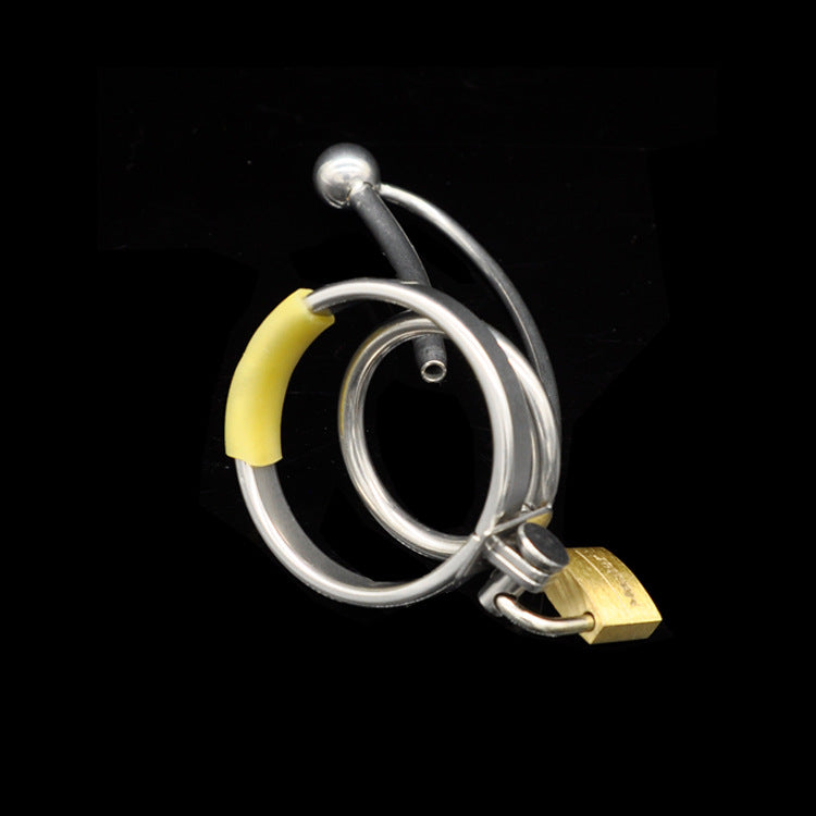 CX137 Stainless steel metal chastity device with catheter