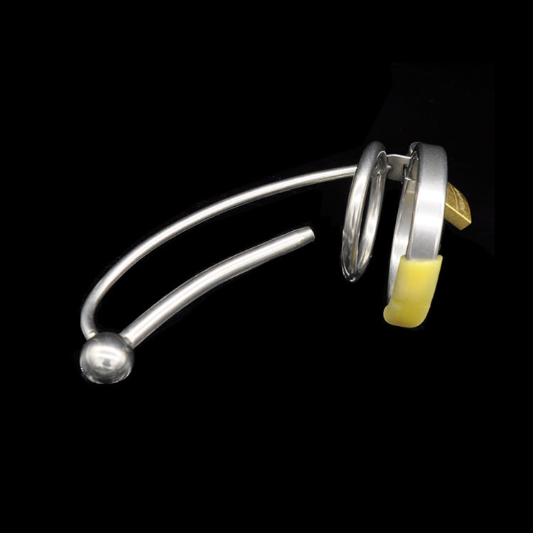 CX137 Stainless steel metal chastity device with catheter