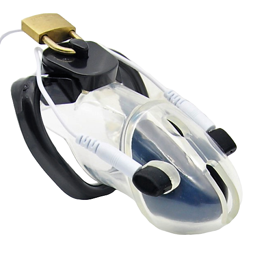 EC004 Electric Plastic Chastity Cage