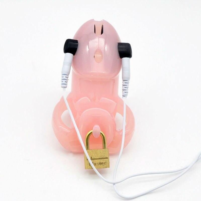 EC004 Electric Plastic Chastity Cage