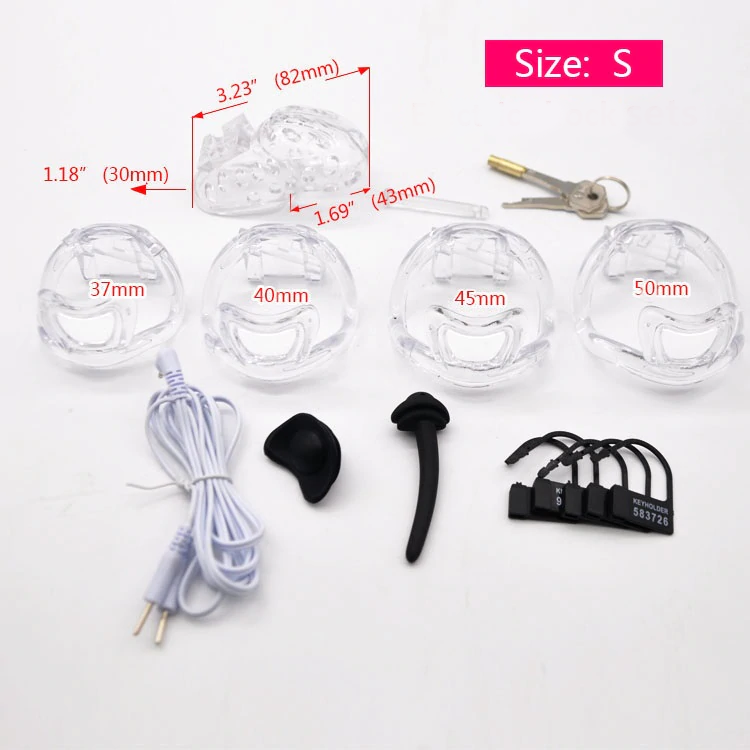 EC006 Plastic Electric Chastity Cage