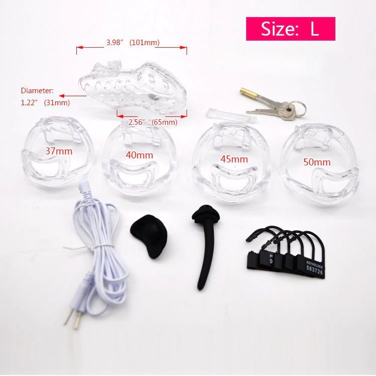 EC006 Plastic Electric Chastity Cage