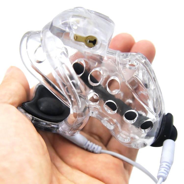 EC006 Plastic Electric Chastity Cage