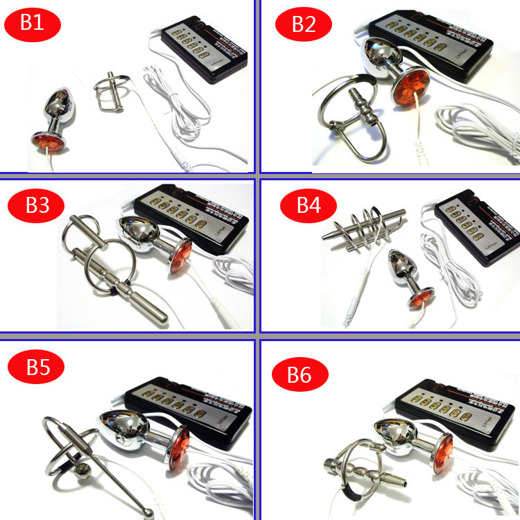 Electric Shock Urethral Tube Anal Plug Set Adult Sex Toys