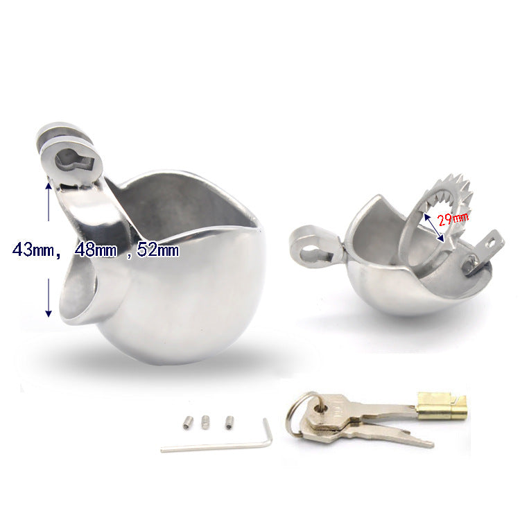 Full Cover Male Chastity Ball Stretcher Fully Restraint Chastity Cock Cage Bondage Belt Sex