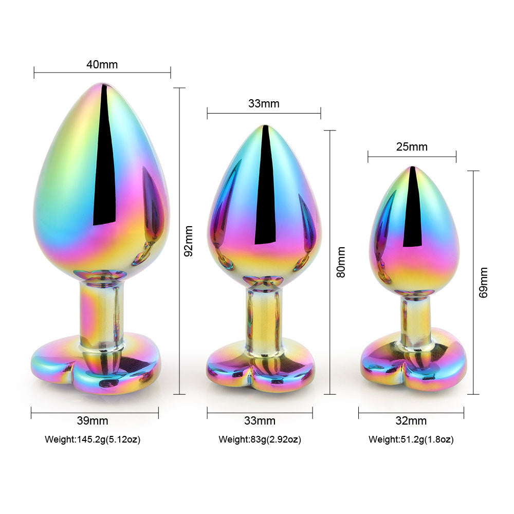 Heart Shaped Stainless Steel Anal Butt Plugs Anal Trainer Toys