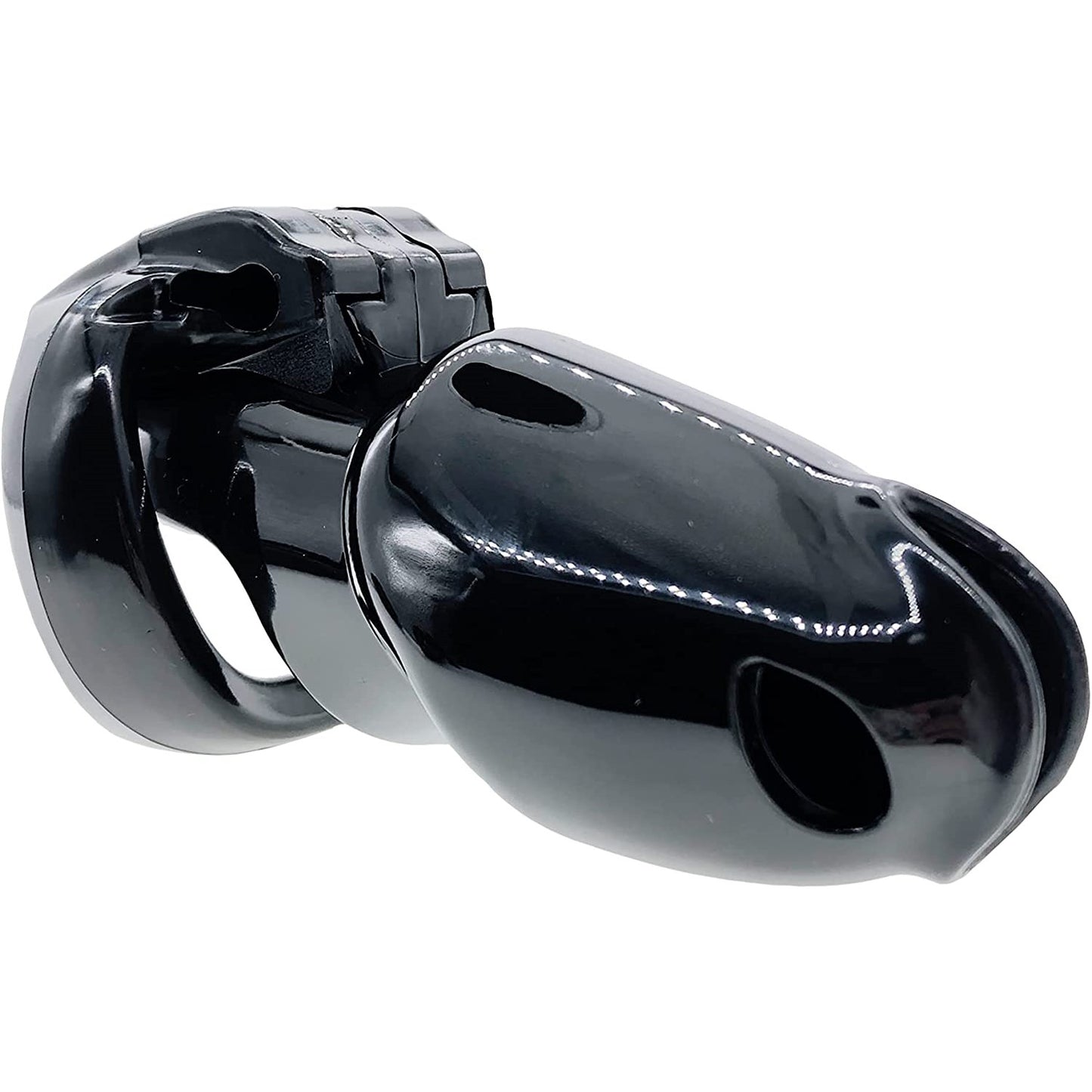 HT-V4 Chastity Device Locked Cage Male Cock Cage Sex Toy 5 Rings