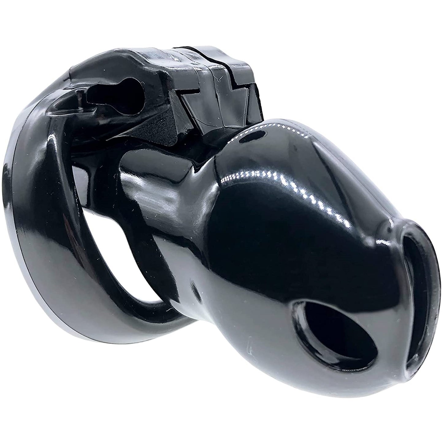 HT-V4 Chastity Device Locked Cage Male Cock Cage Sex Toy 5 Rings
