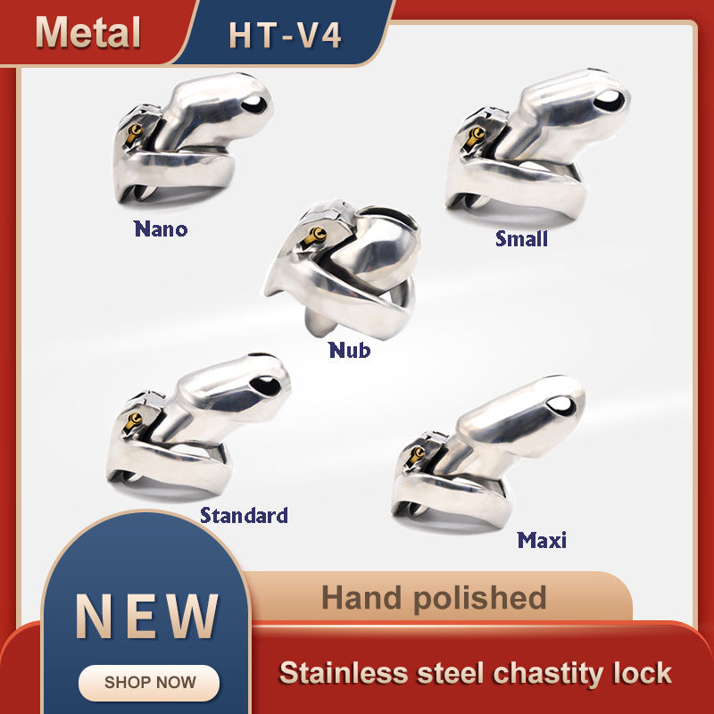 HT-V4 Stainless Steel Chastity Cage