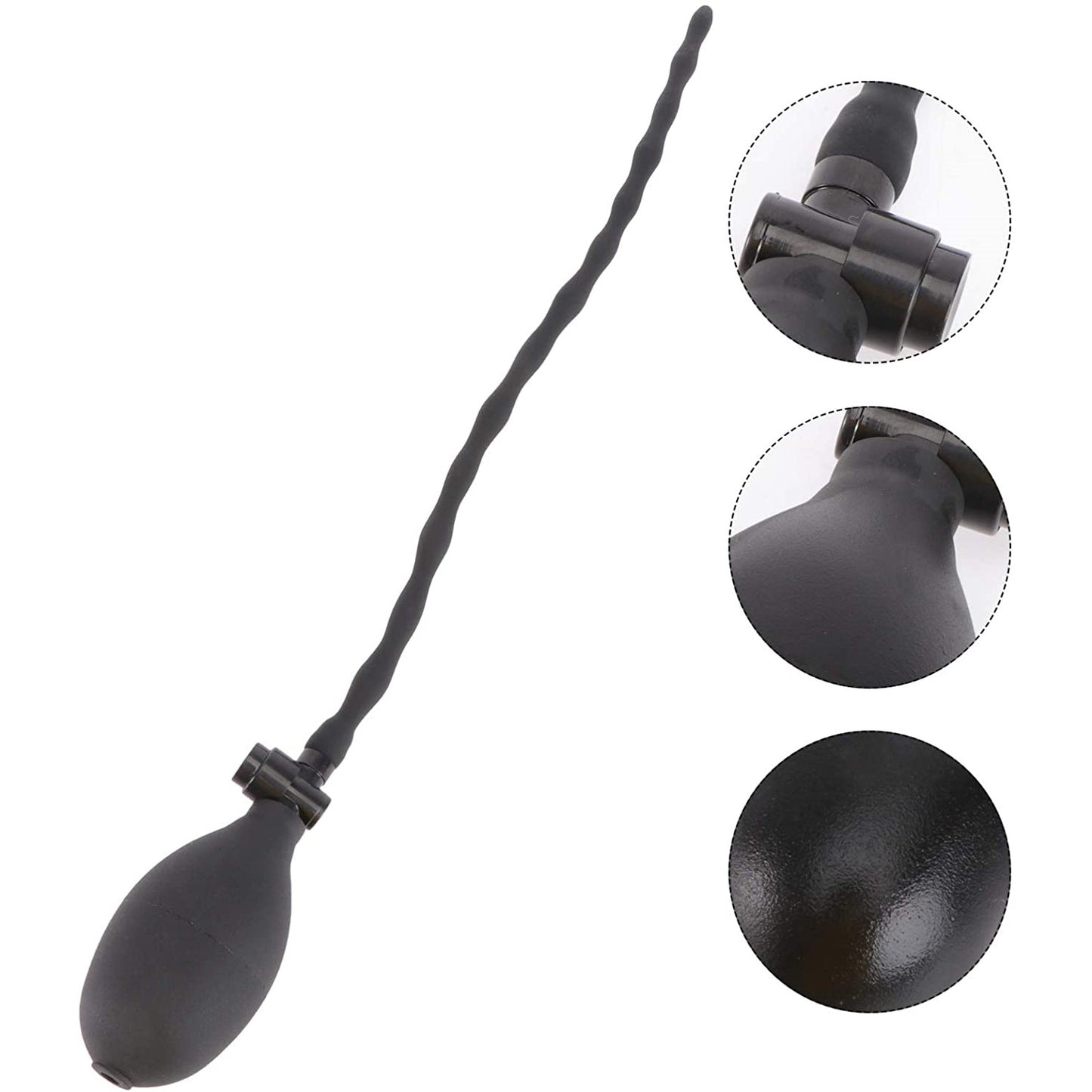 Inflatable Beaded Silicone Urethral Sound Dilator Stretching Pro-ostate Stimulatoor Massager