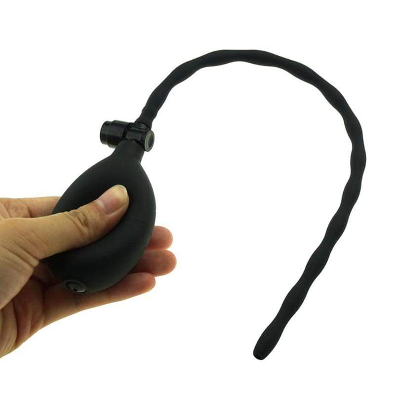 Inflatable Beaded Silicone Urethral Sound Dilator Stretching Pro-ostate Stimulatoor Massager