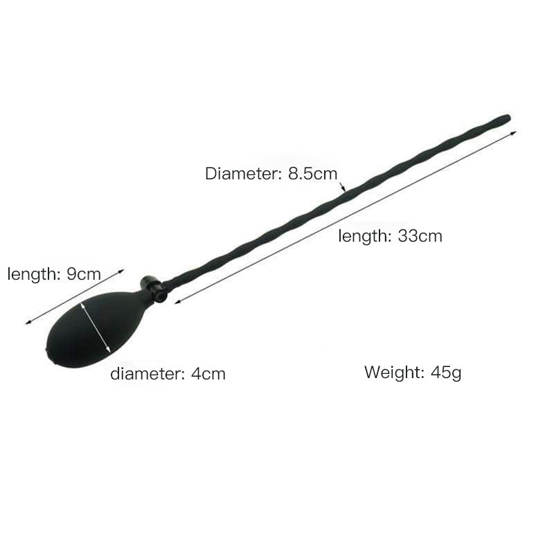 Inflatable Beaded Silicone Urethral Sound Dilator Stretching Pro-ostate Stimulatoor Massager