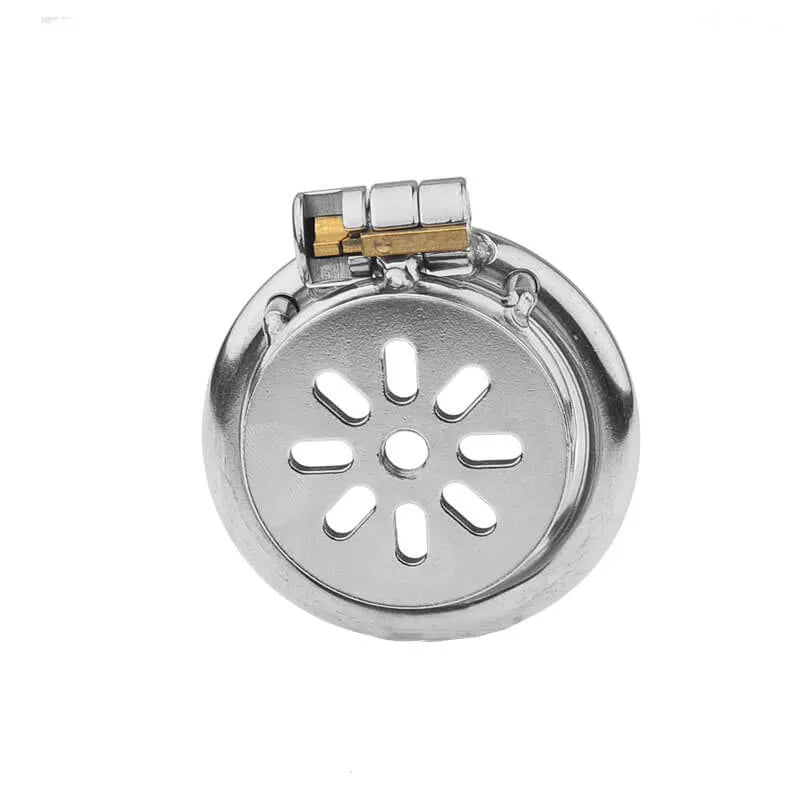 Flat Urethral Stainless Steel Chastity Cage with Ring Sizes and Dimensions