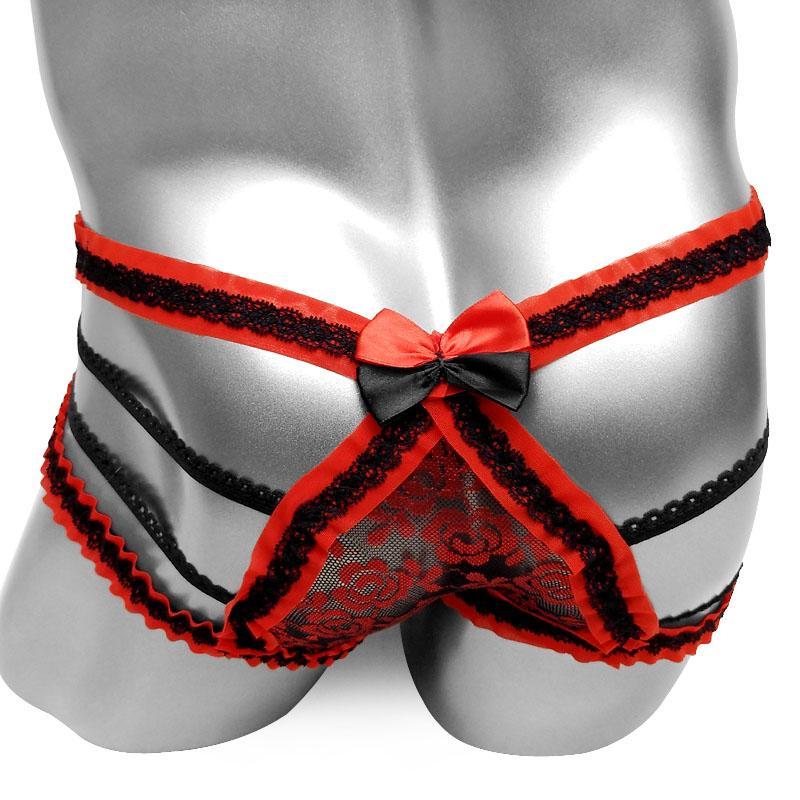 Sheer Lace Sissy Pouch Panties