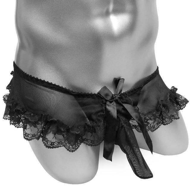 Ruffled Pouch Panties With Sheath