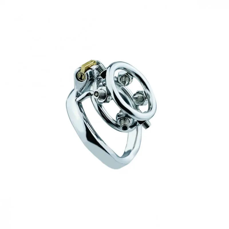 Discreet & Secure: Screw Stainless Steel Flat Chastity Cage
