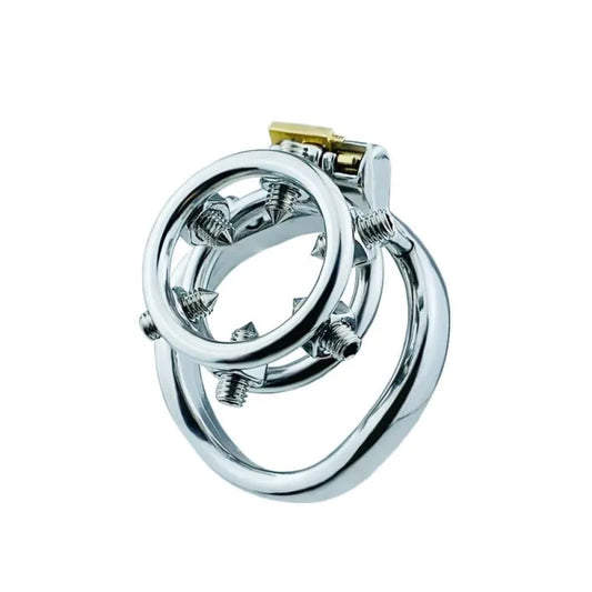 Discreet & Secure: Screw Stainless Steel Flat Chastity Cage