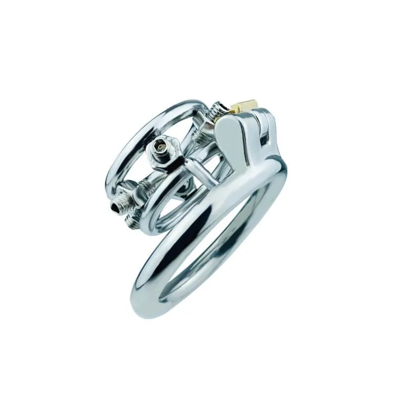 Discreet & Secure: Screw Stainless Steel Flat Chastity Cage