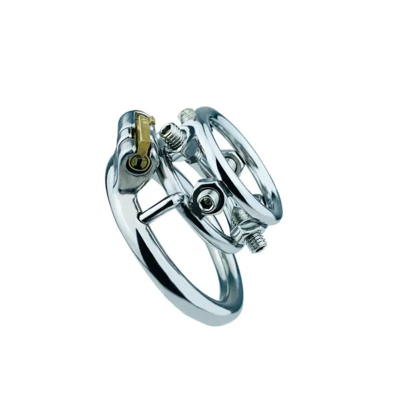 Discreet & Secure: Screw Stainless Steel Flat Chastity Cage