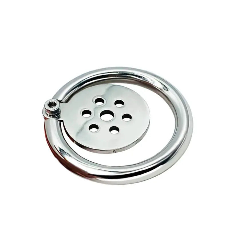 Flat Steel Chastity cage - Discreet Male Restraint