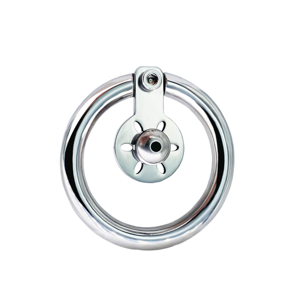 Stainless Steel Chatity Lock With Catheter Short Chastity Cage Adult Sex Toys