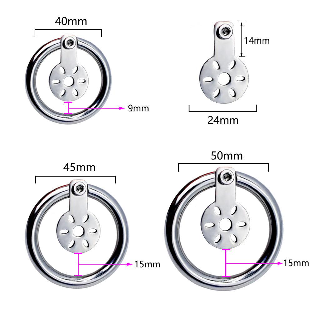 Stainless Steel Chatity Lock With Catheter Short Chastity Cage Adult Sex Toys