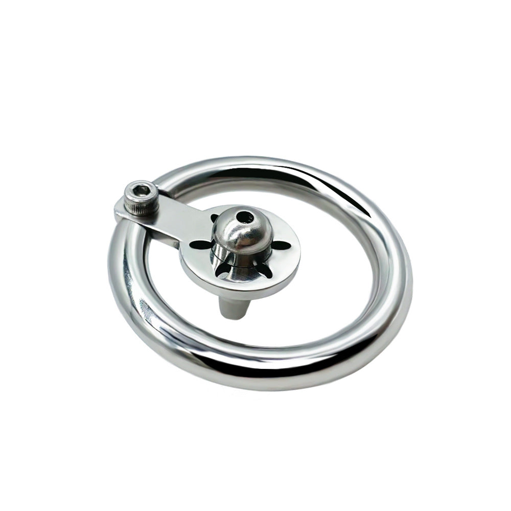 Stainless Steel Chatity Lock With Catheter Short Chastity Cage Adult Sex Toys