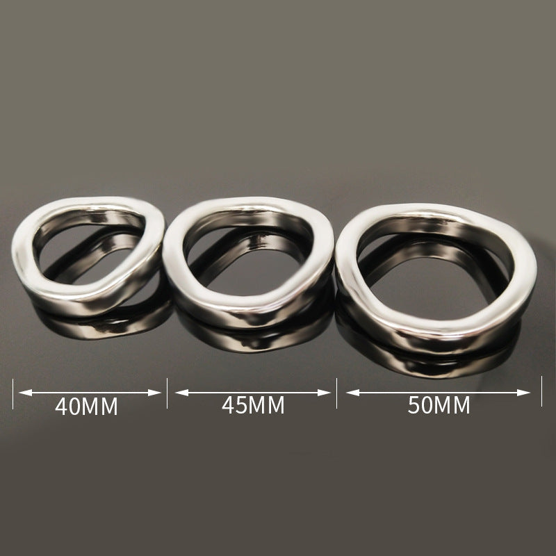 Stainless Steel Cock Ring Curved Ring Chastity Cage Accessories