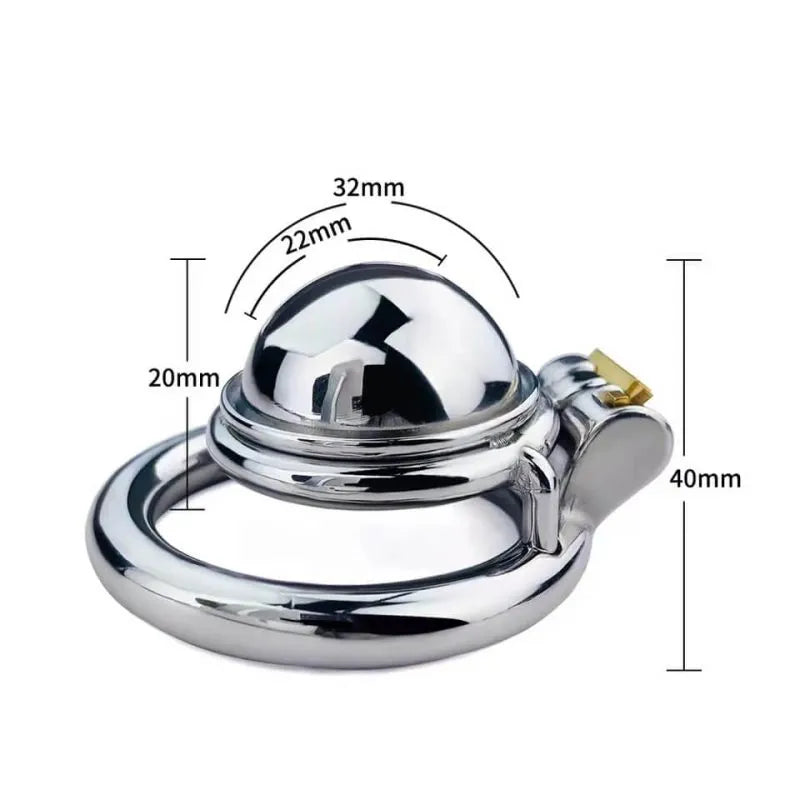Experience Ultimate Control: Stainless Steel Small Male Chastity Cage