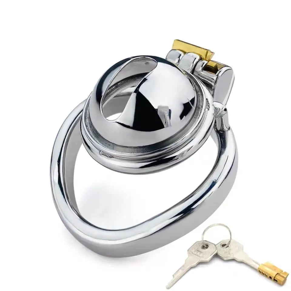 Experience Ultimate Control: Stainless Steel Small Male Chastity Cage